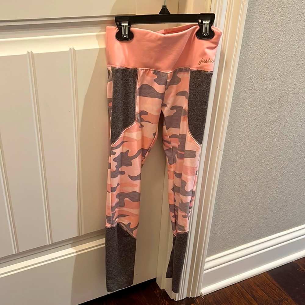 Justice girls camo leggings